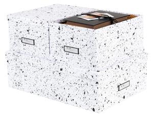 Sada 3 černo-bílých úložných krabic Bigso Box of Sweden Inge