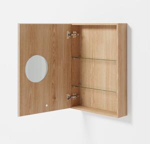 Nástěnná koupelnová skřínka z dubového dřeva Wireworks Slimfit