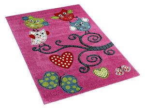 Breno Kusový koberec KIDS 420 Lila, Růžová, Vícebarevné, 120 x 170 cm