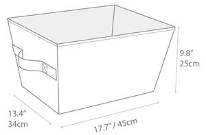 Šedý úložný koš Bigso Box of Sweden Tap, 34,5 x 25 cm