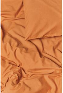 Terakotově oranžové povlečení na jednolůžko ze stonewashed bavlny Bonami Selection, 140 x 220 cm