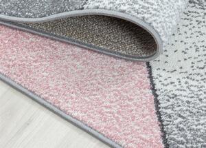 Breno Kusový koberec BETA 1120 Pink, Šedá, Vícebarevné, 200 x 290 cm