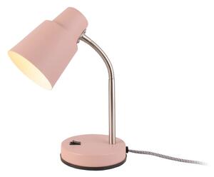 Růžová stolní lampa Leitmotiv Scope, výška 30 cm