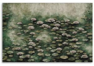 Obraz na plátně Lotosové květiny na jezeře Rozměry: 60 x 40 cm