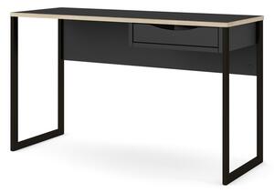 Černý pracovní stůl Tvilum Function Plus, 130 x 48 cm