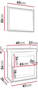 Koupelnový nábytek s umyvadlem SYKE 4 - šedý