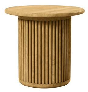 Tribu Odkládací stolek Otto, Tribu, kulatý 48x45 cm, rám teak, deska keramika dekor sabbia
