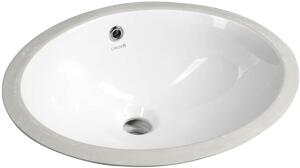 Creavit umyvadlo 48.5x38.2 cm oválné zápustný-pod pult bílá lesk TP211