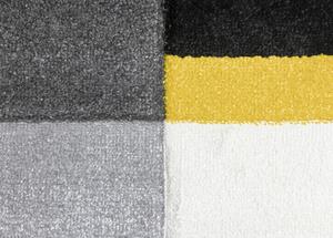 Breno Kusový koberec ALORA A1027 Yellow, Šedá, Vícebarevné, 80 x 150 cm