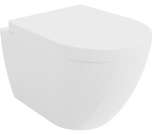 Mexen Lena WC mísa Rimless s pomalu padající deskou tvrdá, Bílá - 30298000