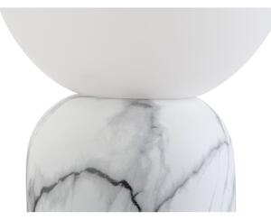 Bílá stolní lampa v mramorovém dekoru Leitmotiv Gala, výška 32 cm