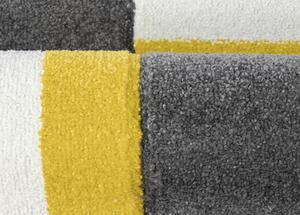 Breno Kusový koberec ALORA A1027 Yellow, Šedá, Vícebarevné, 200 x 290 cm