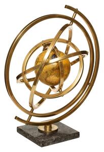 Dekorativní globus Sandy, kovová oběžnice, výška 37 cm