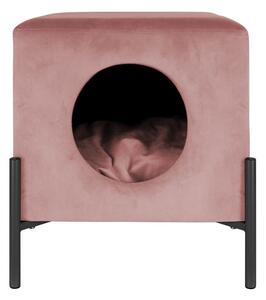 Růžový sametový pelíšek pro domácí mazlíčky Leitmotiv Snog