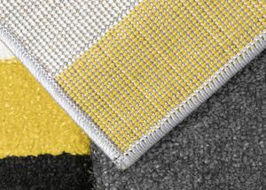 Breno Kusový koberec ALORA A1027 Yellow, Šedá, Vícebarevné, 200 x 290 cm