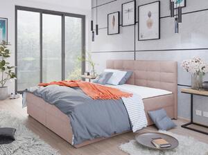 Moderní hotelová postel 180x200 BALJA 1 - růžová + topper ZDARMA