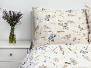Krepové povlečení Borboleta Zapínání: knoflík, Velikost polštáře: 70x90, Velikost přikrývky: 140x200