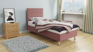 Kontinentální jednolůžková postel 90x200 NECHLIN 1 - růžová