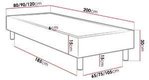 Čalouněná jednolůžková postel 80x200 NECHLIN 2 - růžová