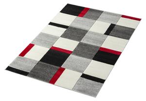 Breno Kusový koberec ALORA A1026 Red, Šedá, Vícebarevné, 200 x 290 cm