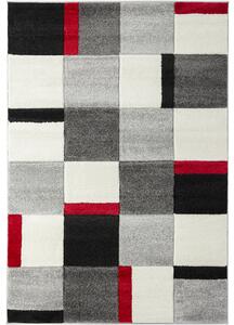 Breno Kusový koberec ALORA A1026 Red, Šedá, Vícebarevné, 160 x 230 cm