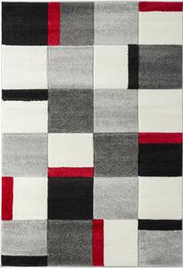 Breno Kusový koberec ALORA A1026 Red, Šedá, Vícebarevné, 140 x 200 cm