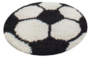 Breno Kusový koberec FUN kruh 6001 Black, Černá, Vícebarevné, 120 x 120 cm