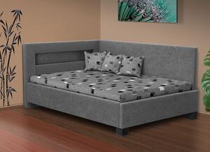 Čalouněná postel Mia Robin 120matrace 15 cm, Barva postele: šedá, Úložný prostor: bez úložného prostoru