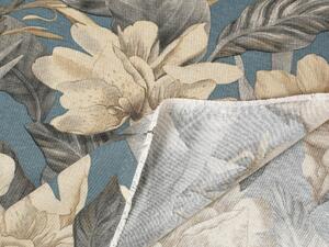 Biante Dekorační čtvercový ubrus Porto PRT-005 Květy a listy na tmavě modrém 50x50 cm