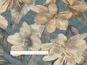 Biante Dekorační prostírání na stůl Porto PRT-005 Květy a listy na tmavě modrém 30x40 cm