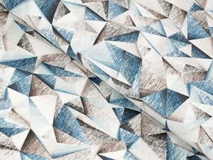 Biante Dekorační povlak na polštář s lemem Porto PRT-007 Modro-hnědé krystaly 35 x 45 cm