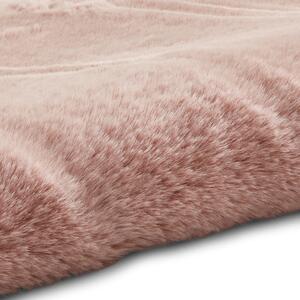 Růžový koberec Think Rugs Teddy, ⌀ 120 cm