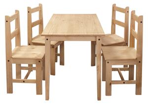 Stůl + 4 židle CORONA 2 vosk 161611 (Jídelní set)