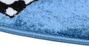 Breno Kusový koberec MOMO kruh K11560-07 Blue, Modrá, Vícebarevné, 133 x 133 cm