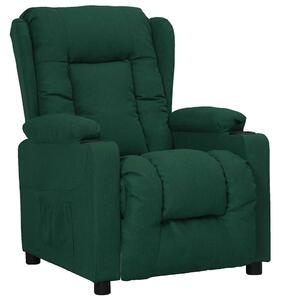 Polohovací křeslo tmavě zelené textil 339054