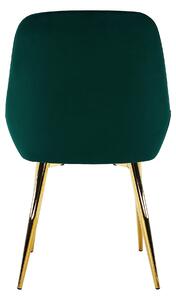 Tempo Kondela Jídelní židle, smaragdová / gold chrom-zlatý, PERLIA
