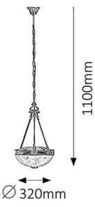 Rabalux 8637 - Lustr na řetězu ANNABELLA 2xE27/60W/230V
