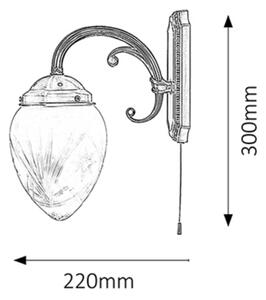 Rabalux 8631 - Nástěnné svítidlo ANNABELLA 1xE14/40W/230V