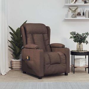 Masážní křeslo hnědé textil 339062