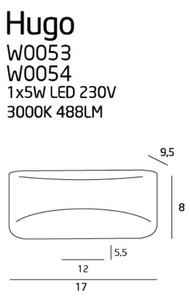 Maxlight W0054 Nástěnné svítidlo LED HUGO zlato-černé