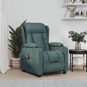 Masážní křeslo tmavě zelené textil 339064