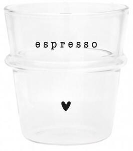 Skleněný šálek na espresso Love/Espresso 90 ml Espresso
