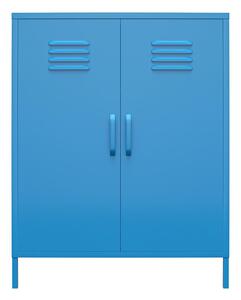 Modrá kovová skříňka Novogratz Cache, 80 x 102 cm