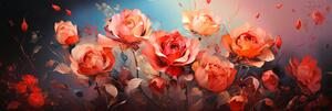 OBRAZ NA PLÁTNĚ, květiny, 115/55 cm - Obrazy na plátně