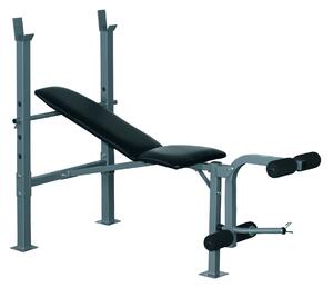 HOMCOM Multifunkční tréninková lavička - silový stroj s náklonem, fitness stanice, tréninkové vybavení, ocel 165 x 68 x 114 cm | Aosom