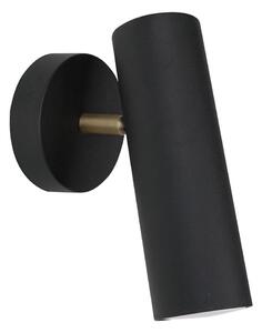 Černé nástěnné svítidlo SULION Milan, výška 17 cm