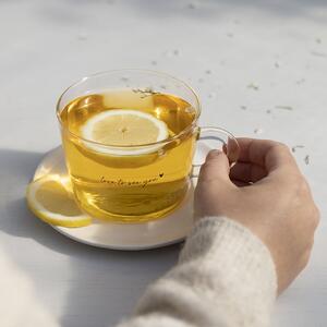 Skleněný hrnek Warm Tea/Love 300 ml Warm Tea