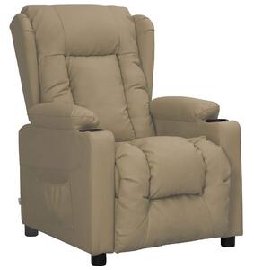 Polohovací křeslo cappuccino umělá kůže 339070