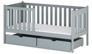 Dětská postel s úložným prostorem KYRIA - 90x200, šedá