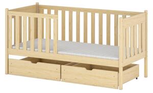 Dětská postel s úložným prostorem KYRIA - 90x200, borovice
